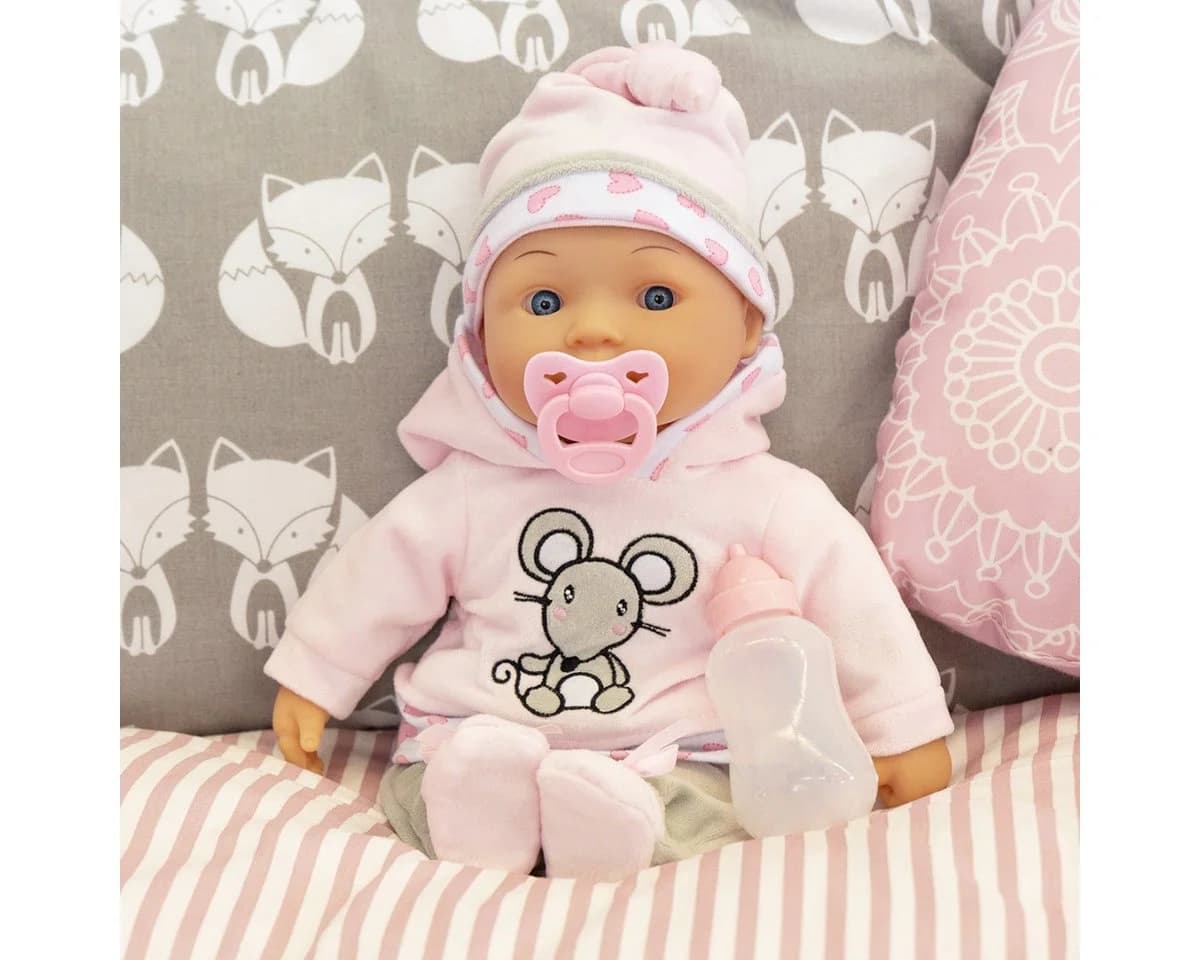 Bayer Babypuppe Lisa Magic Eyes 38 cm Rosa - Bild 4