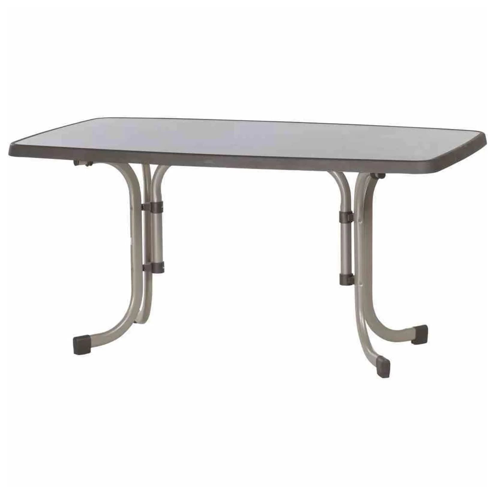 SIEGER Boulevard-Klapptisch 150x90 cm Stahl Chamapgner