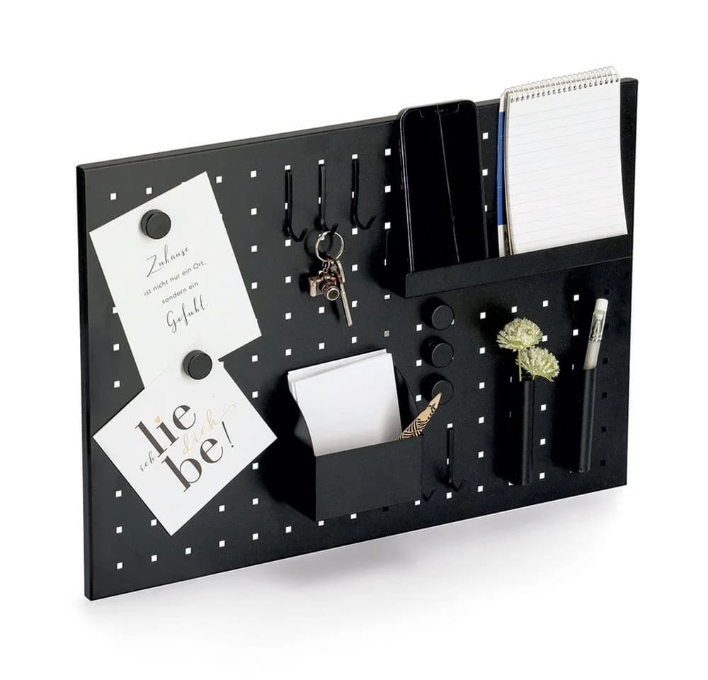 Zeller Present Memoboard Schwarz Metall