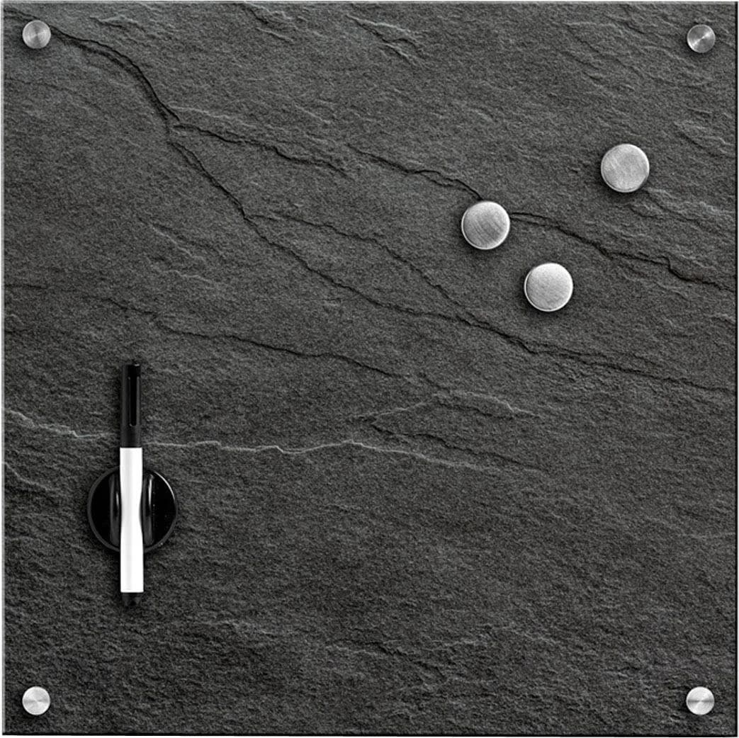 Zeller Present Magnettafel Schiefer Schwarz Glas - Bild 2