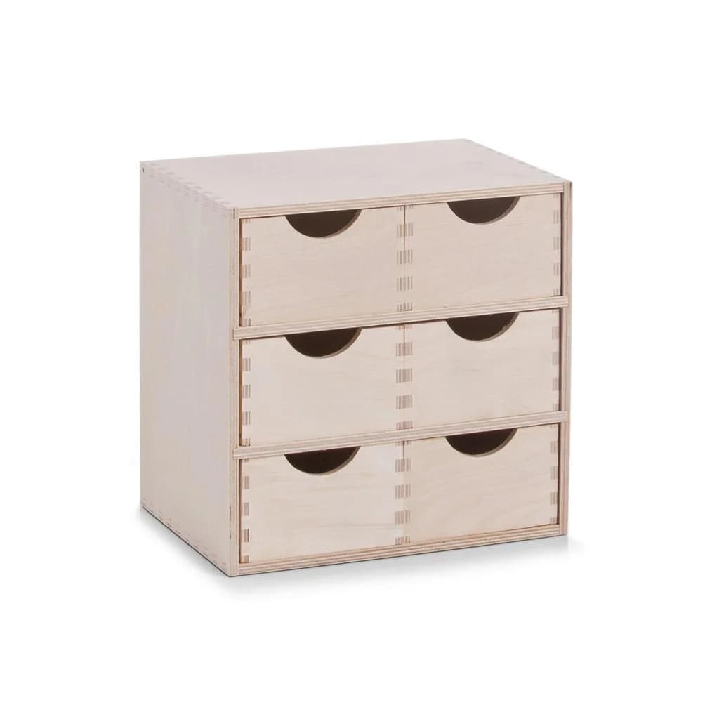 Zeller Present Aufbewahrungsbox Birke 6 Schubladen Massivholz - Bild 2