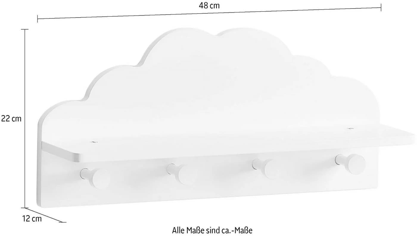 ZELLER PRESENT Garderobenleiste Wolke Weiß MDF - Bild 5