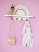 Zeller Present Wandgarderobe Rainbow Bunt mit 4 Haken und Ablage Bild 5