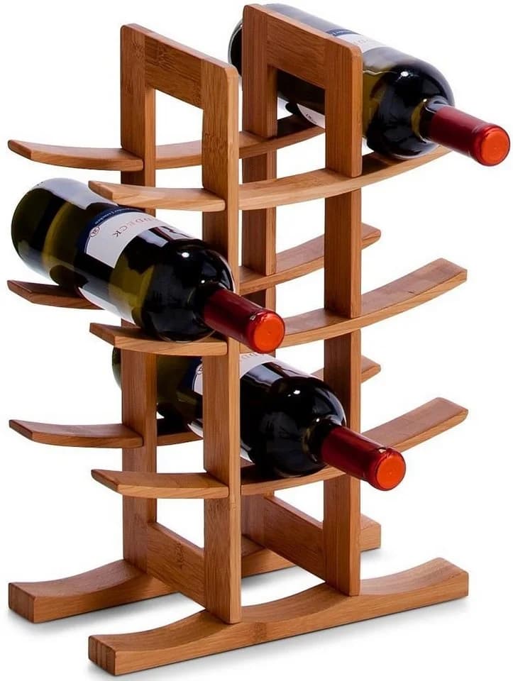 ZELLER PRESENT Weinregal Braun Bambus 12 Flaschen