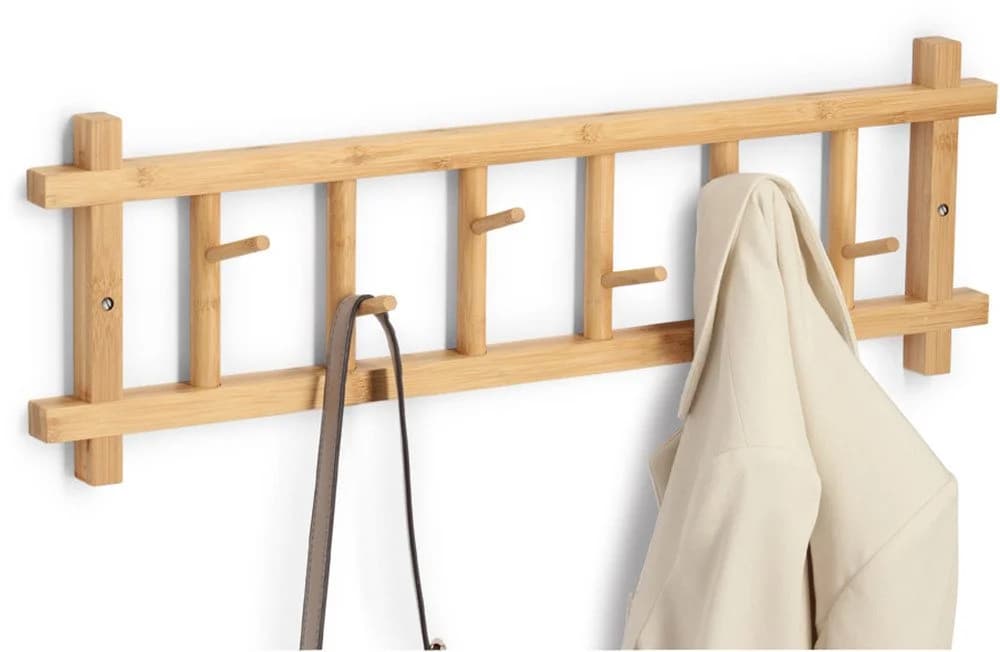 Zeller Present Wandgarderobe Bambus 6 Haken
