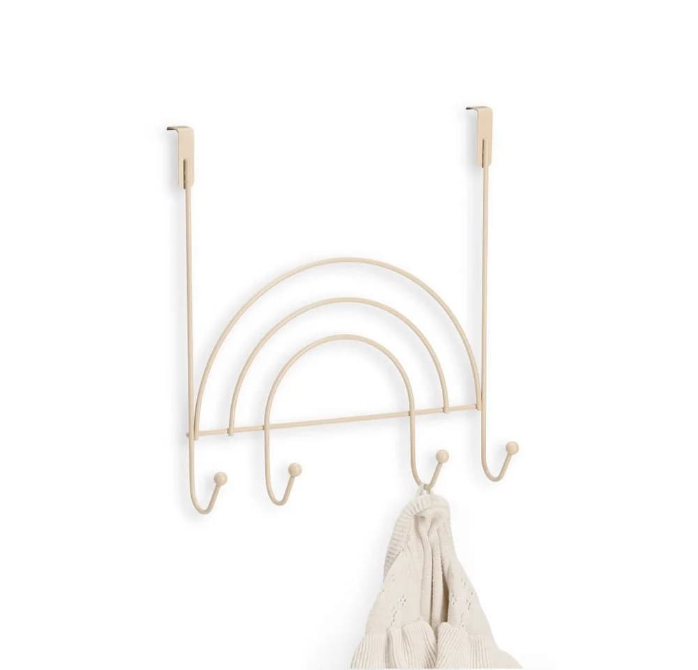 Zeller Present Türhänger Rainbow mit 4 Haken Beige Metall - Bild 3