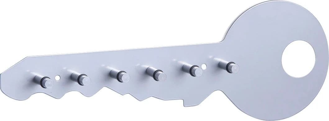 Zeller Present Schlüsselbrett Grau Aluminium mit 6 Haken - Bild 2
