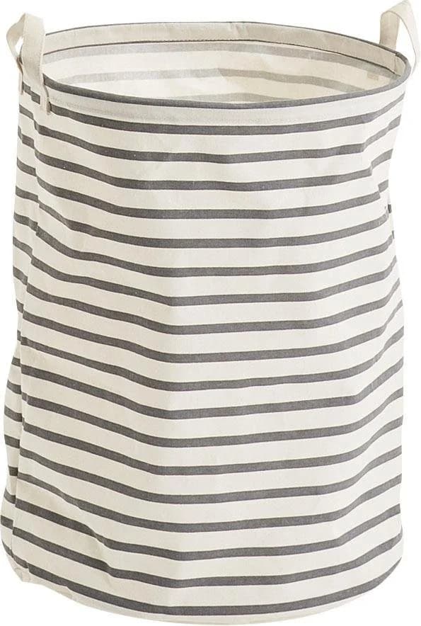 ZELLER PRESENT Wäschetasche Stripes Grau Modern