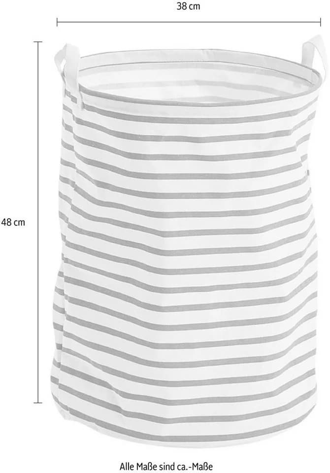 ZELLER PRESENT Wäschetasche Stripes Grau Modern - Bild 3
