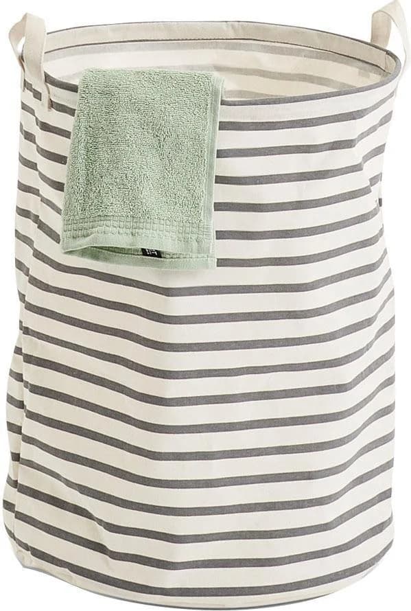 ZELLER PRESENT Wäschetasche Stripes Grau Modern - Bild 4