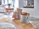 ZELLER PRESENT Aufbewahrungskorb Grau Filz Holz Bild 5