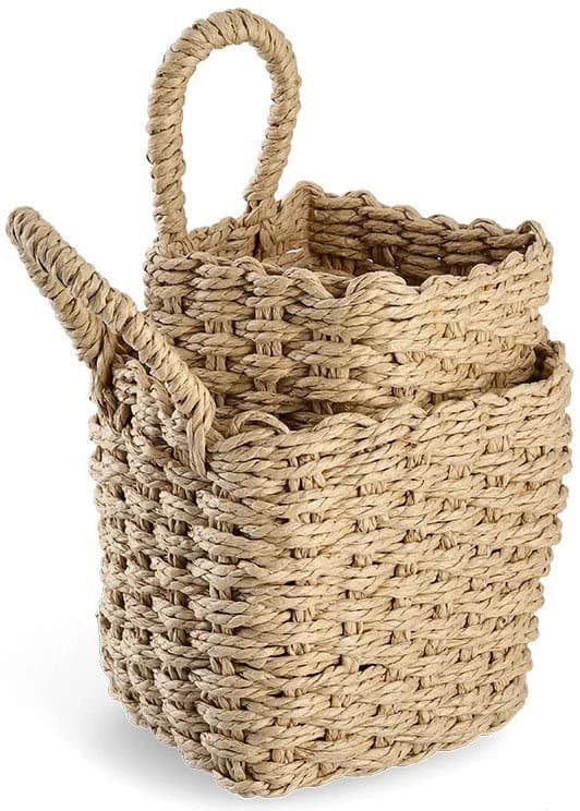 ZELLER PRESENT Aufbewahrungskorb Set Beige Papiergeflecht