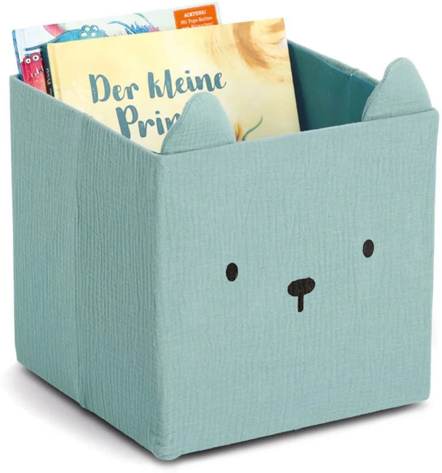 Zeller Present Aufbewahrungsbox Bär Mint Musselin