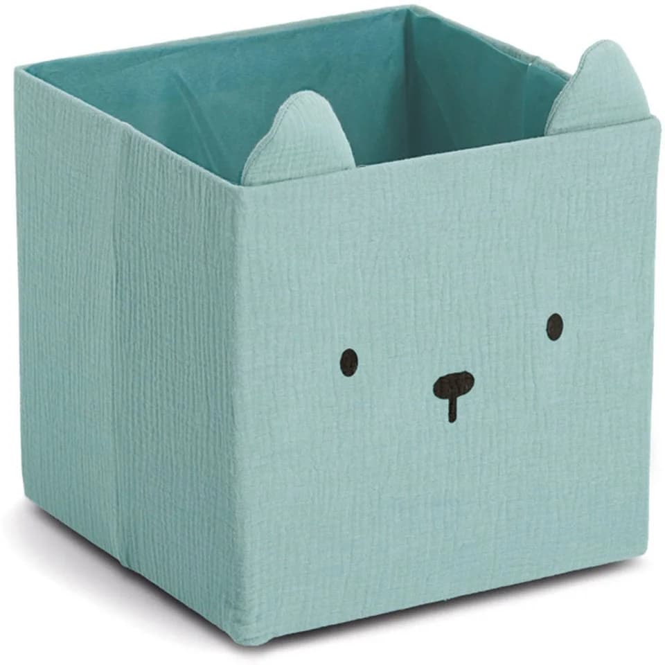 Zeller Present Aufbewahrungsbox Bär Mint Musselin - Bild 2