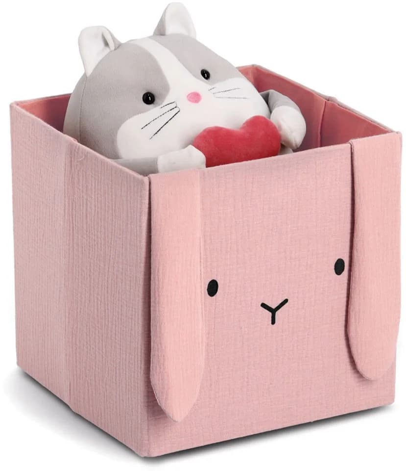 Zeller Present Aufbewahrungsbox Hase Altrosa Musselin
