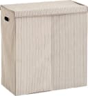 Zeller Present Wäschesortierer Stripes 2-fach Beige Vlies Bild 1