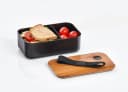 ZELLER PRESENT Lunchbox Schwarz Bambus-Deckel Mikrowellenfest Bild 1