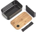 ZELLER PRESENT Lunchbox Schwarz Bambus-Deckel Mikrowellenfest Bild 3