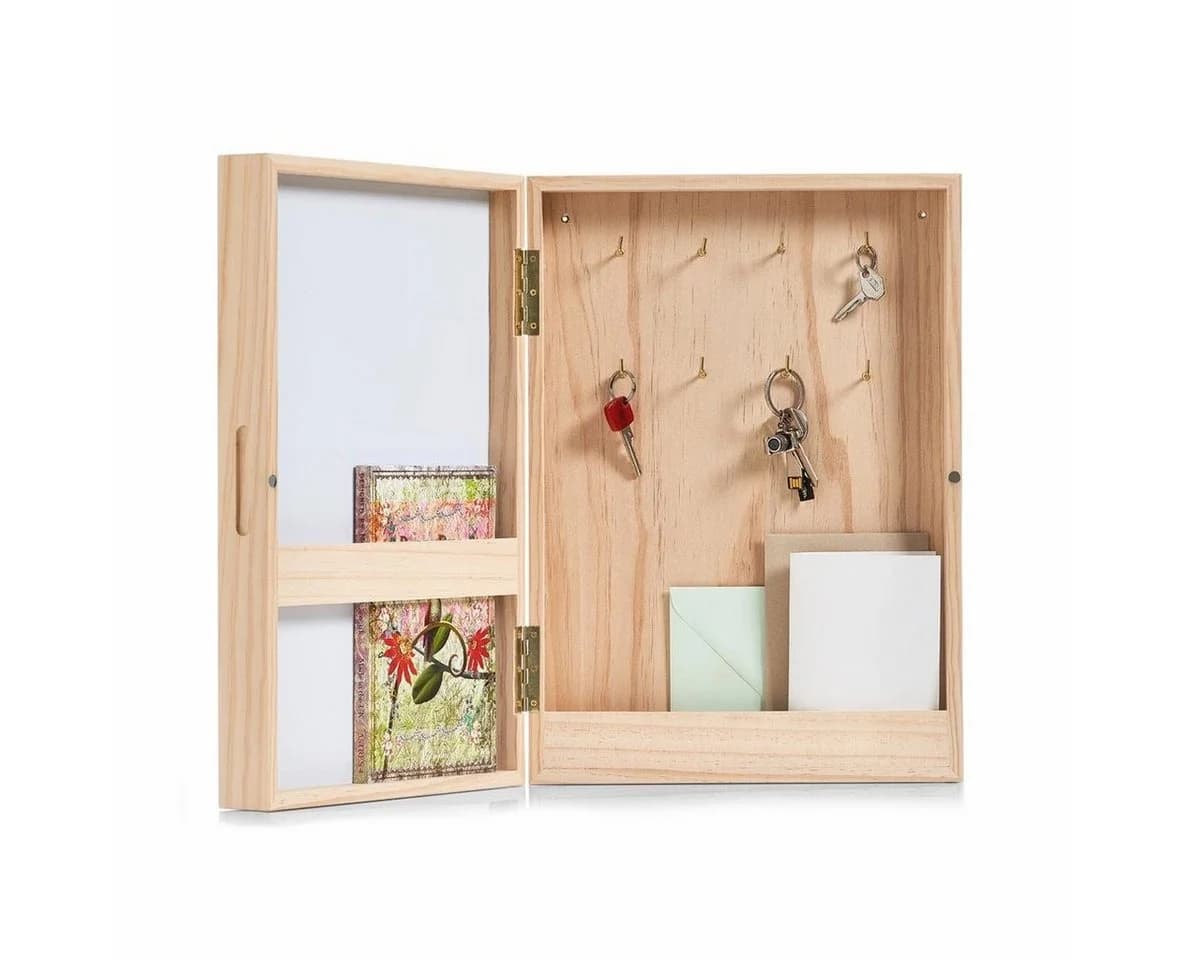 ZELLER PRESENT Schlüsselkasten Weiß Massivholz - Bild 4
