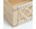 Zeller Present Dekokiste Aufbewahrungskiste Boho Holz Makramee-Design Bild 4