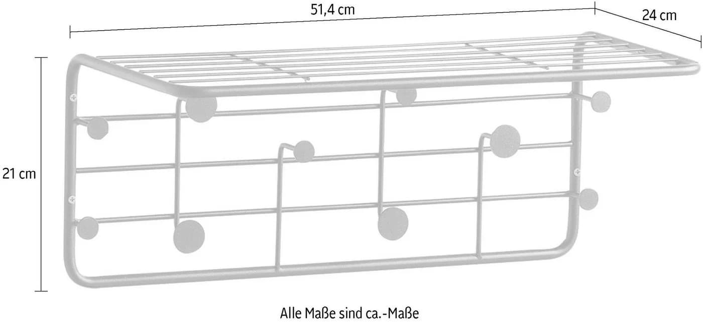 ZELLER Garderobenleiste PRESENT Schwarz Metall Industrial - Bild 5