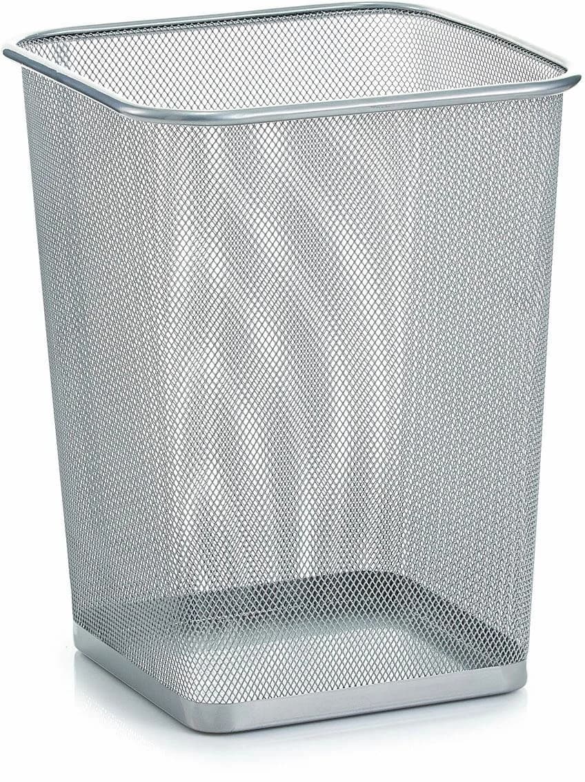 Papierkorb ZELLER PRESENT Silber Metall Mülleimer