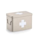 Zeller Present Medizinschrank Verbandskasten Beige Metall Dosenform Bild 3