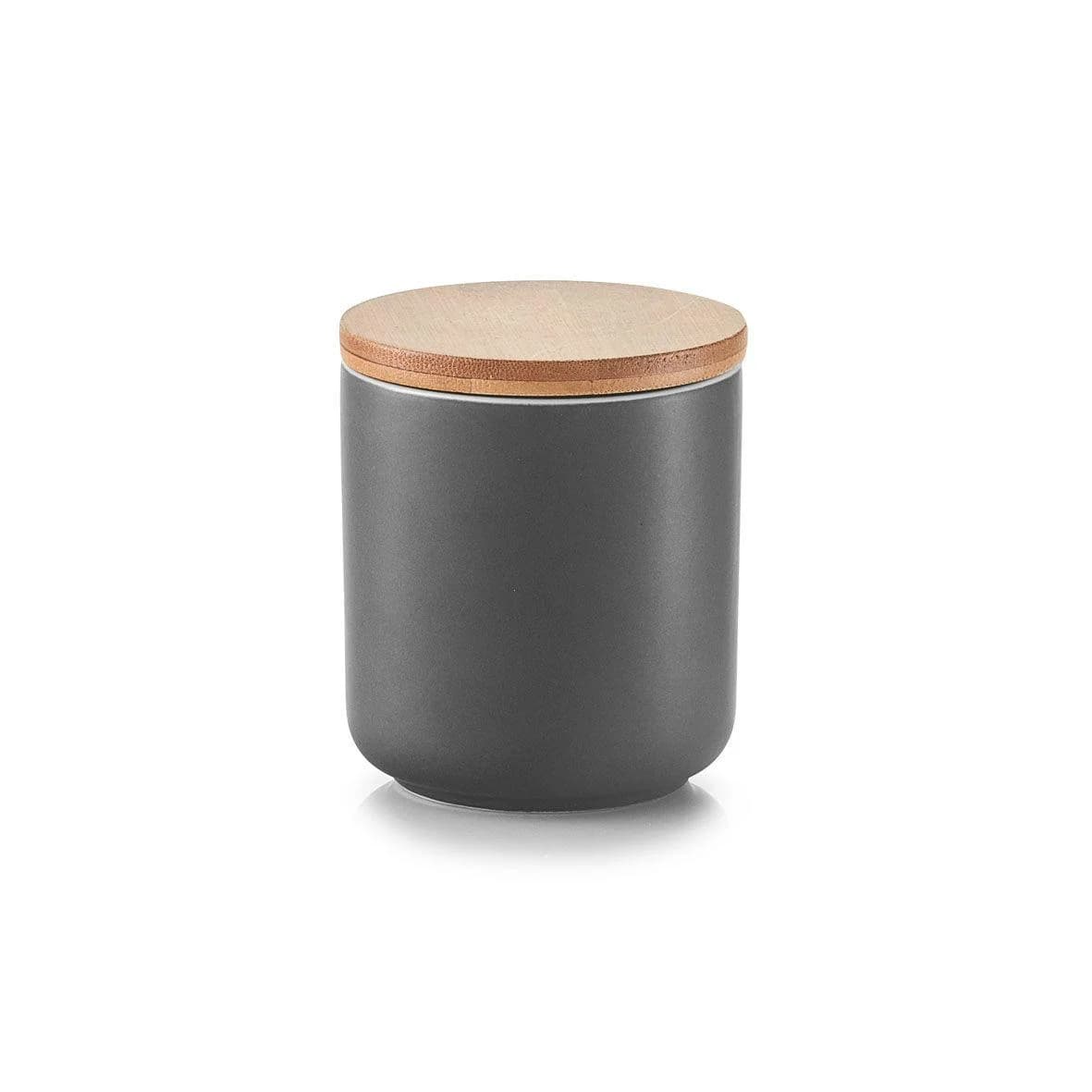 Gewürzdose mit Bamboodeckel 200 ml Keramik Grau