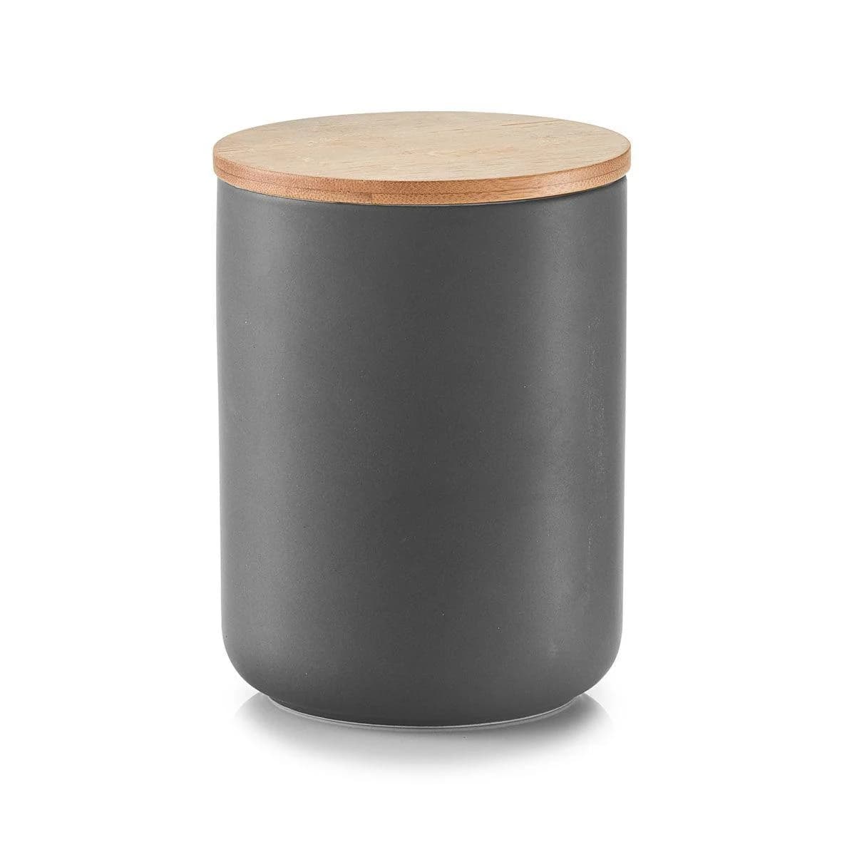 Vorratsdose mit Bamboodeckel Keramik 1150 ml Anthrazit
