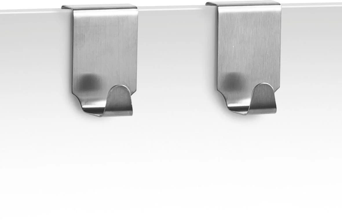 Zeller Present Türhaken Set 2-tlg. Silber Edelstahl Bohrfrei - Bild 3
