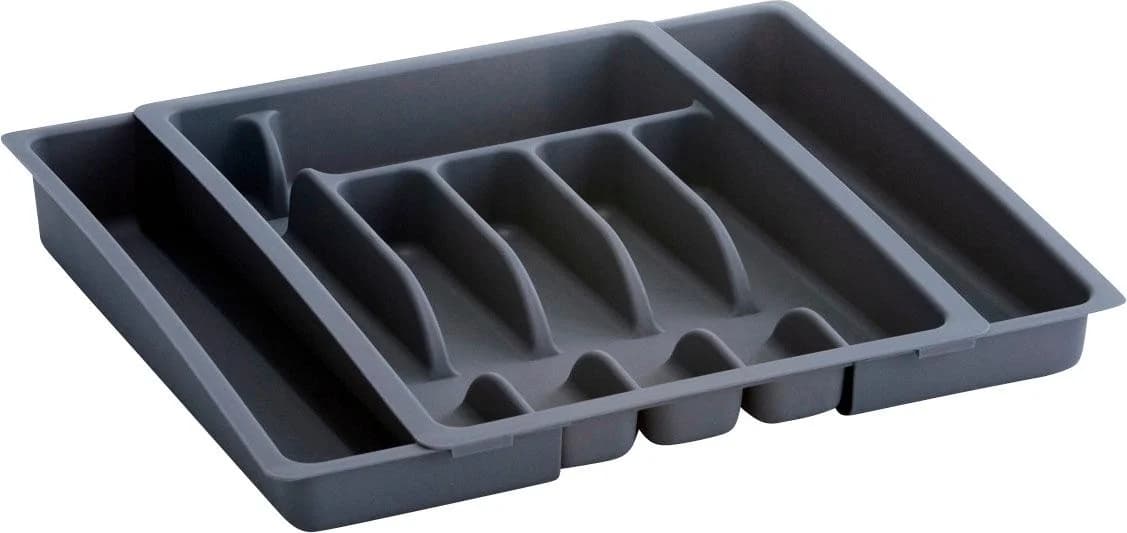 Zeller Present Besteckkasten Grau Ausziehbar Polypropylen - Bild 3