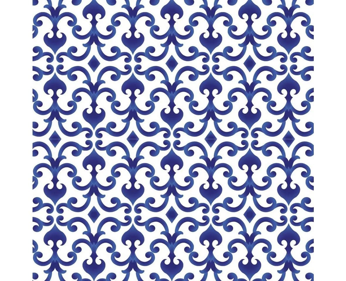 Zeller Present Serviertablett Marokko Bambus Blau/Weiß - Bild 5