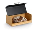 Zeller Present Brotkasten Bambus Metalldeckel Schwarz Bild 1