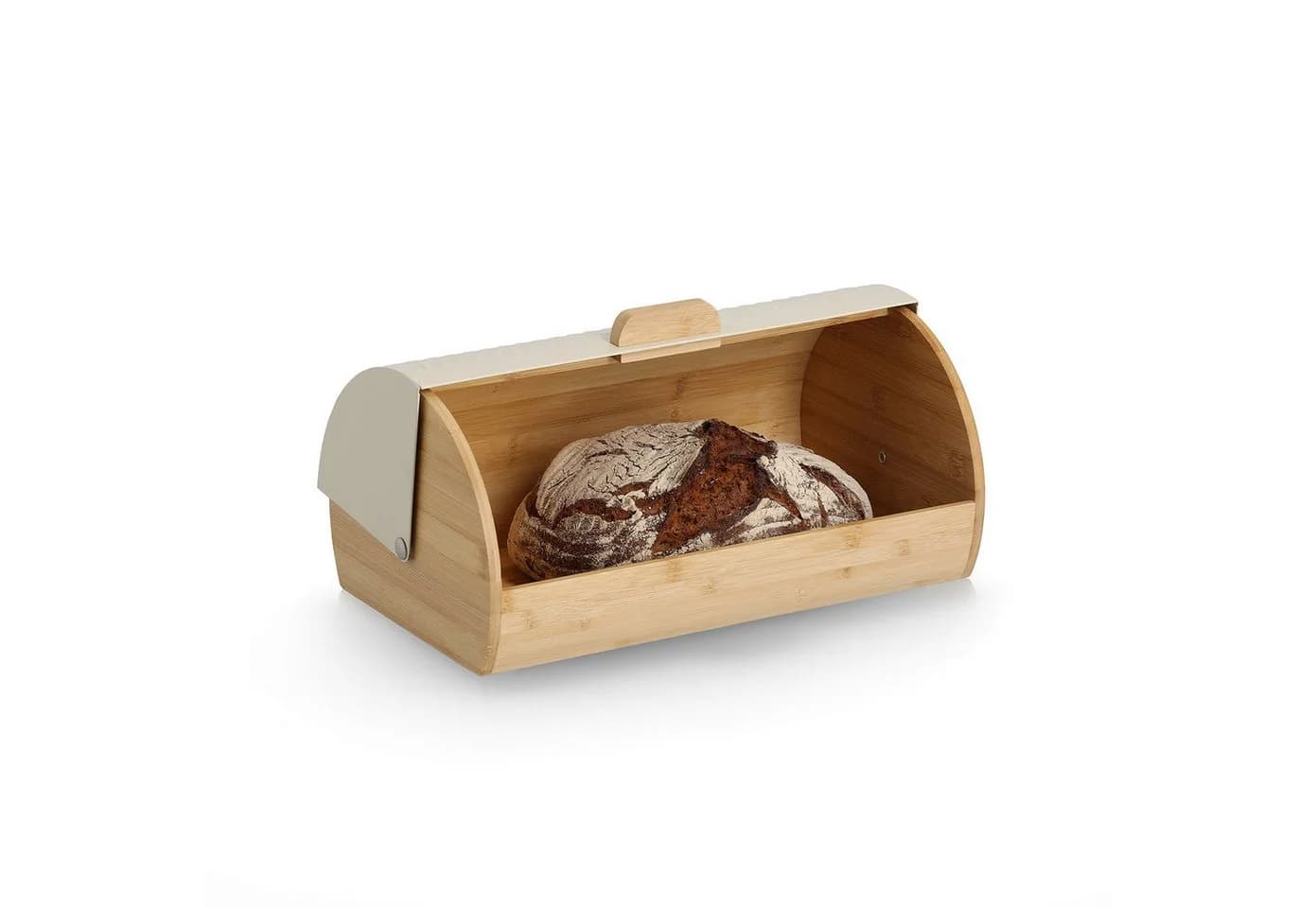 Zeller Present Brotkasten KOPENHAGEN Beige Bambus/Metall