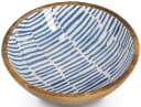 ZELLER Schale Mangoholz mit Streifendekor Blau Bild 1