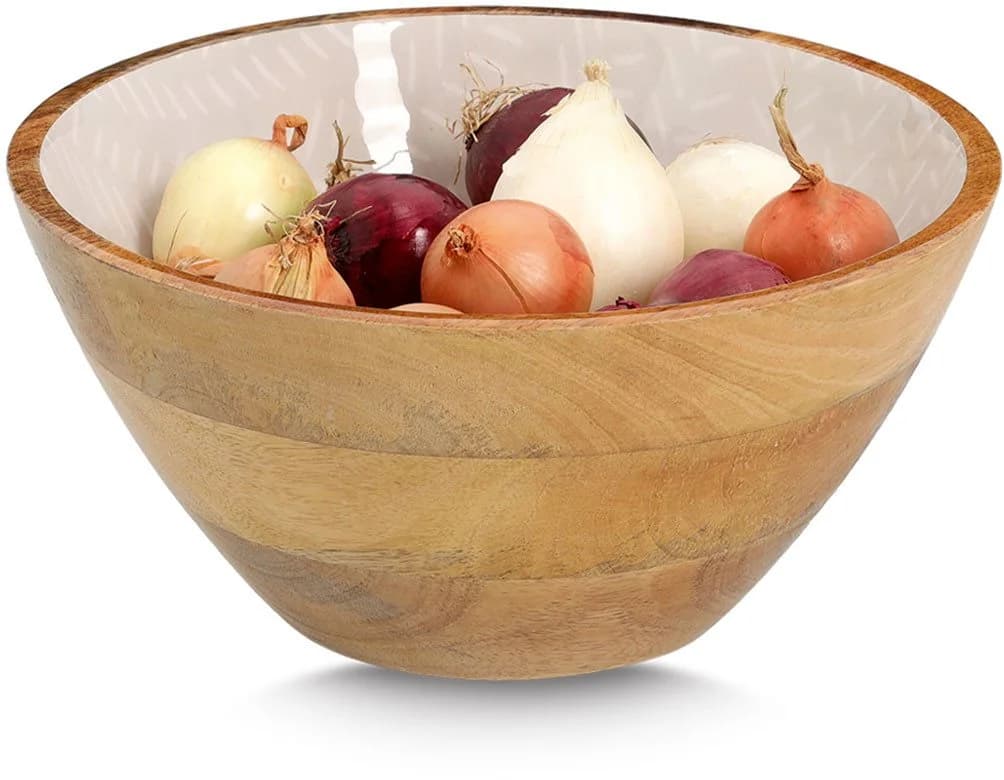 ZELLER Schale Mangoholz Beige 25cm Ø Massivholz