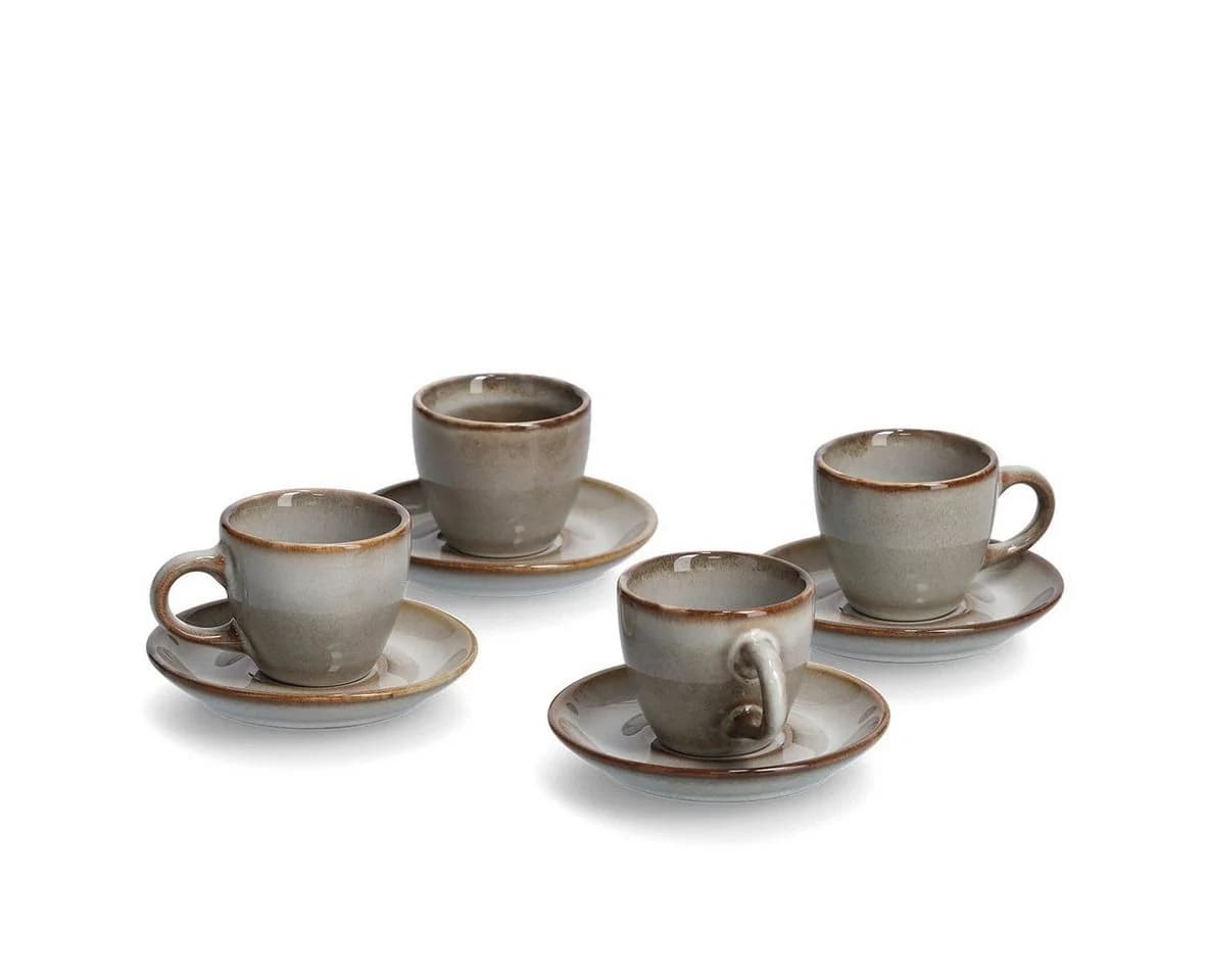 ZELLER Espressotasse Set 8-teilig Taupe Keramik - Bild 2
