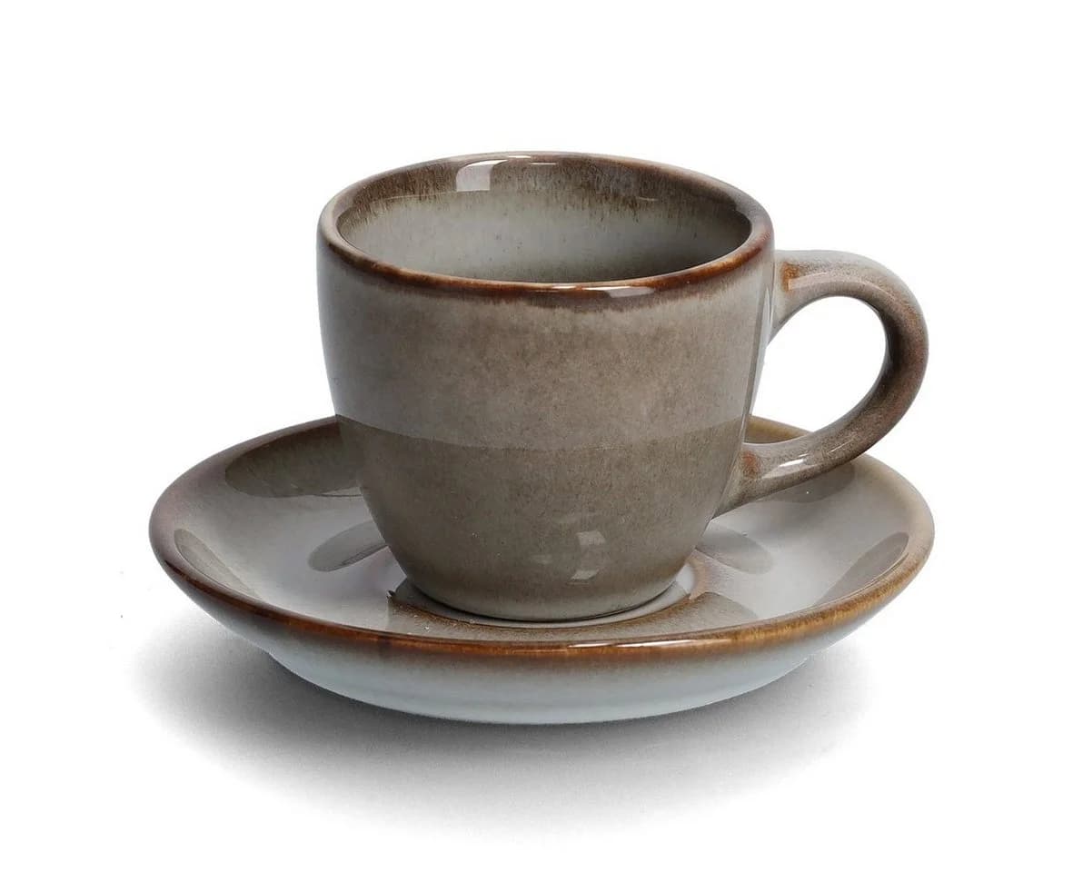 ZELLER Espressotasse Set 8-teilig Taupe Keramik - Bild 3