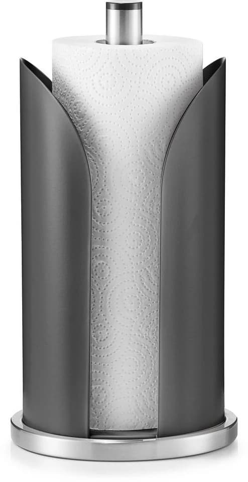 ZELLER PRESENT Küchenrollenhalter Schwarz Edelstahl