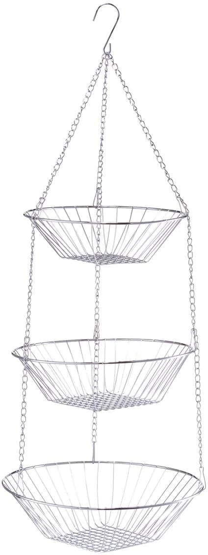 ZELLER PRESENT Hängekorb 3-fach Silber Metall - Bild 3