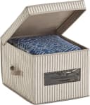 Zeller Present Aufbewahrungsbox Stripes 2-tlg. Beige Vlies mit Sichtfenster Bild 1
