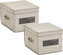 Zeller Present Aufbewahrungsbox Stripes 2-tlg. Beige Vlies mit Sichtfenster Bild 2