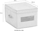 Zeller Present Aufbewahrungsbox Stripes 2-tlg. Beige Vlies mit Sichtfenster Bild 5