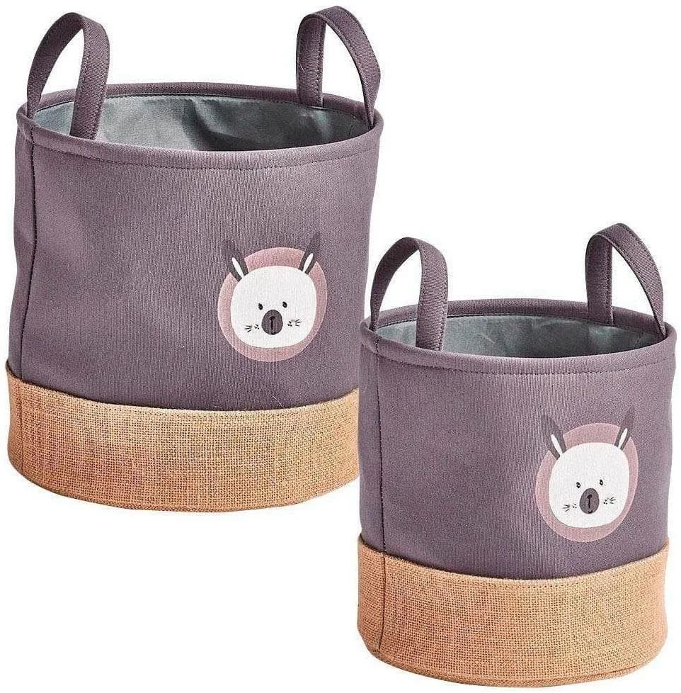 Zeller Aufbewahrungskorb Hase Grau Polyester
