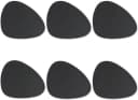 ZELLER PRESENT Platzset Set Schwarz Kunstleder Oval 6-tlg. Bild 1