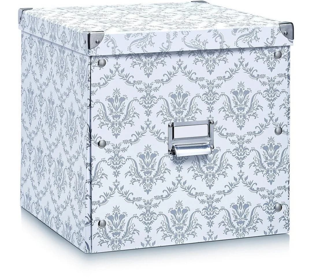 Zeller Present Aufbewahrungsbox 2er Set Weiß Robuste Pappe