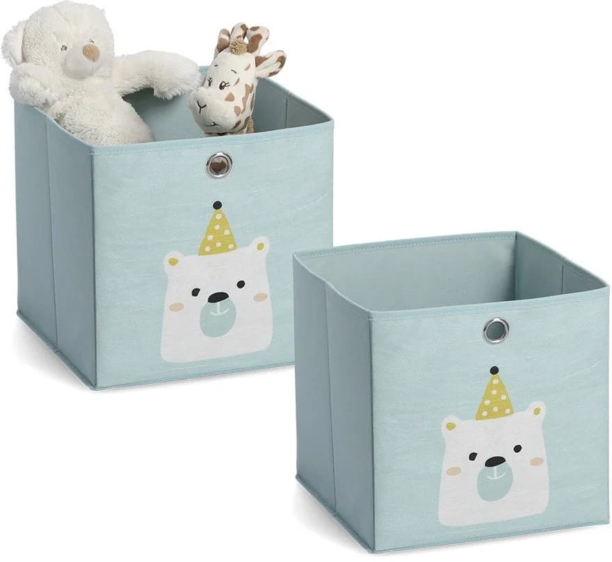 Zeller Present Icebear Aufbewahrungsbox Mint Platzsparend Klappbar