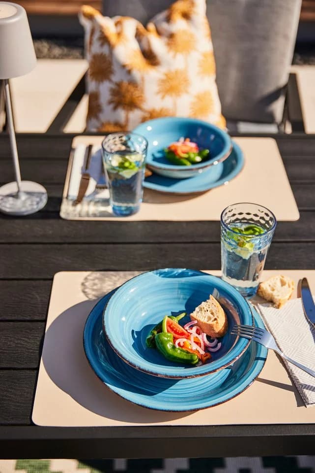 ZELLER PRESENT Platzset Set 6-tlg. Creme Metallic Kunstleder