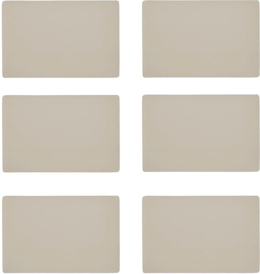 ZELLER PRESENT Platzset Set 6-tlg. Creme Metallic Kunstleder - Bild 4