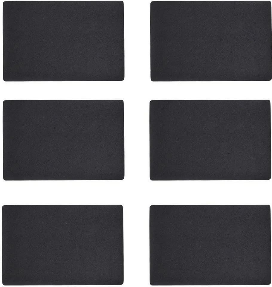ZELLER PRESENT Platzset Set 6-tlg. Schwarz Metallic Kunstleder